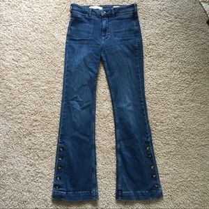 Anthropologie Pilcro High-rise bootcut buttons